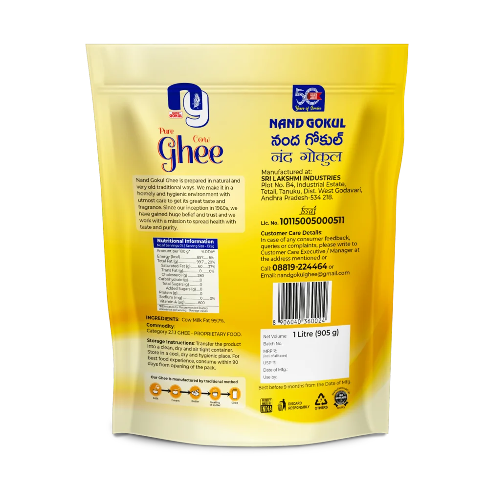 Back label of 1L pouch