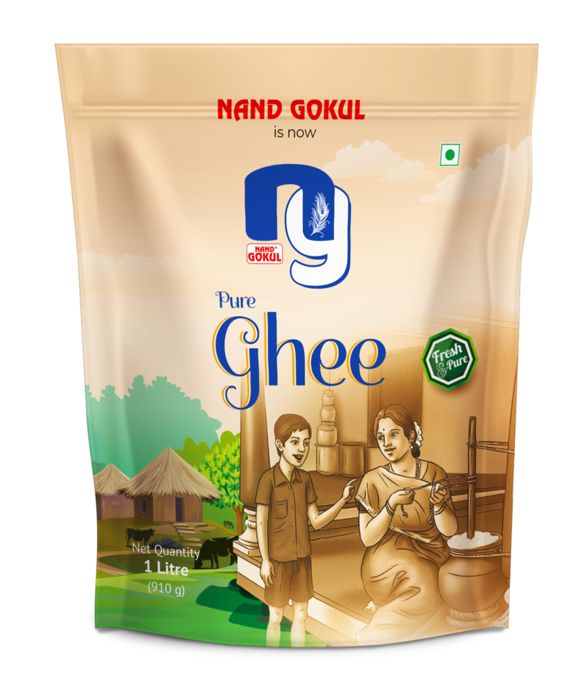Nand Gokul Buffalo Ghee — 1 Litre Pouch